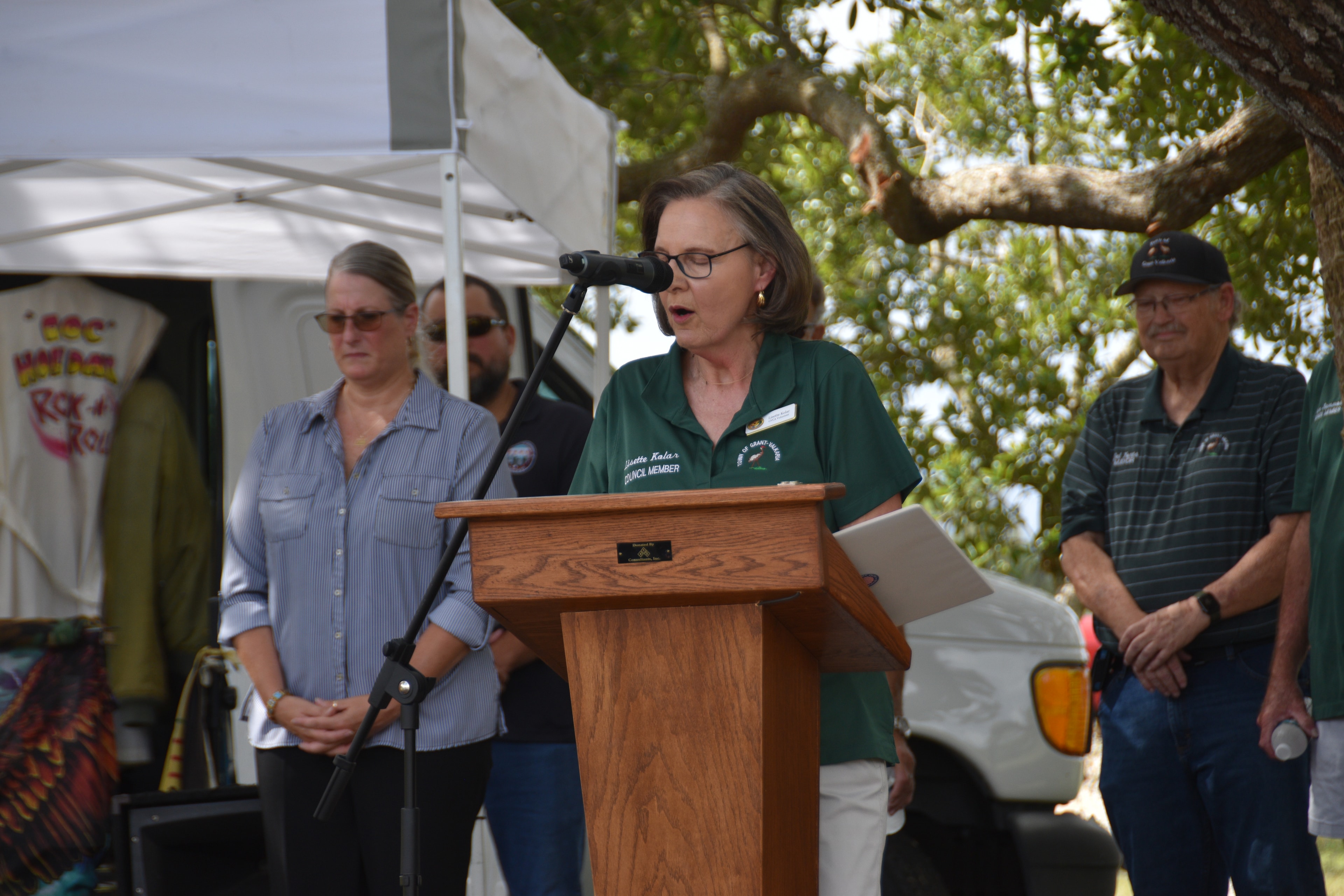 25. Speaking at Veterans Memorial Park Grant Valkaria Ground Breaking