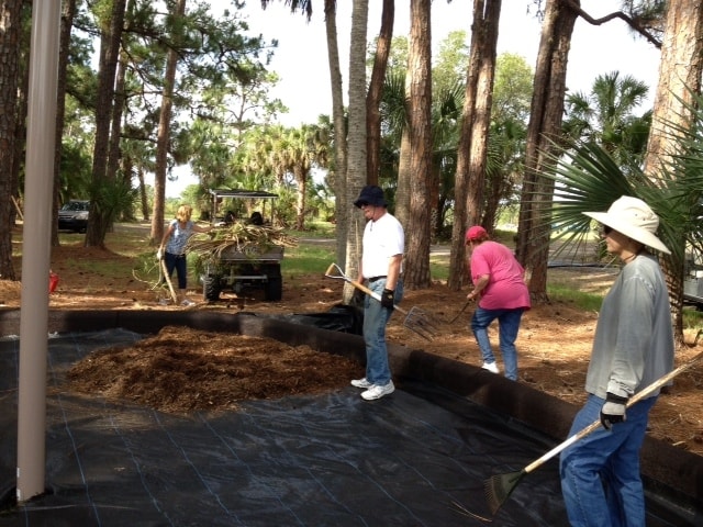 30. Spreading Mulch at Grant Valkaria Community Park