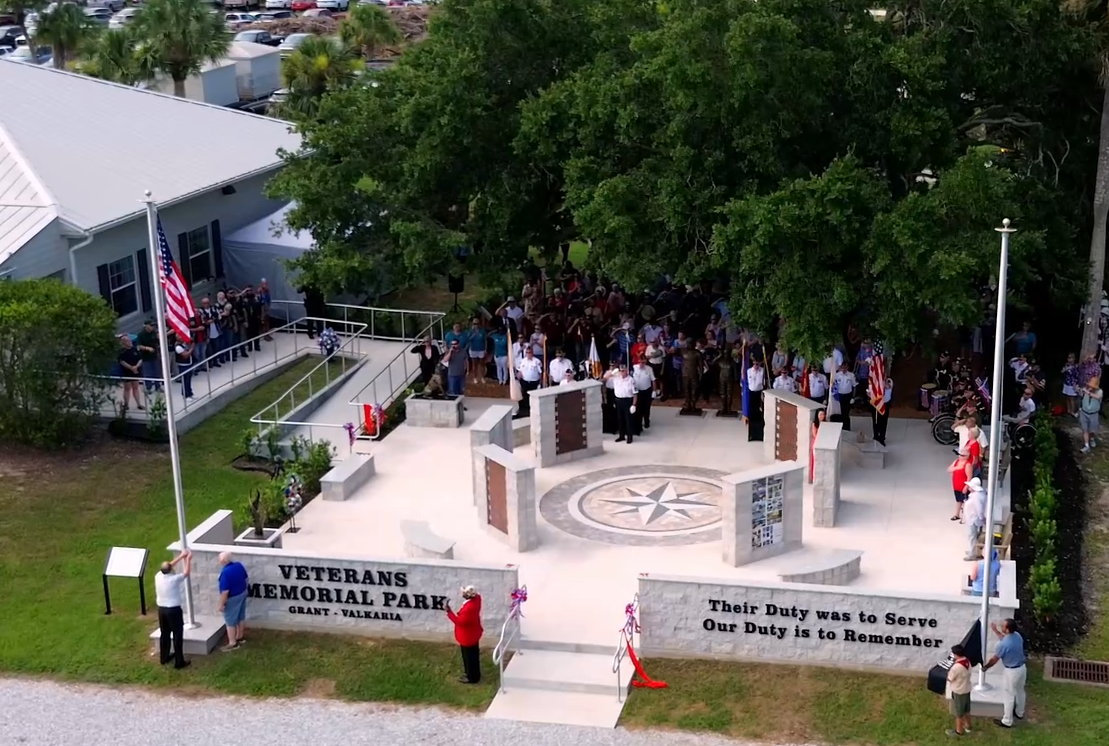17. Veterans Memorial Park Grant-Valkaria Dedication- the result of 2 years of working together.